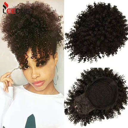 Extensões de cabelo Sintético Compre Aplique de Cabelo Afro Encaracolado Sintético com Fra | Loja dos Cabelos