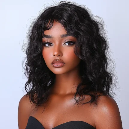 Perucas Compre Peruca Bob Encaracolada com Franja – Cabelo Humano | Loja dos Cabelos