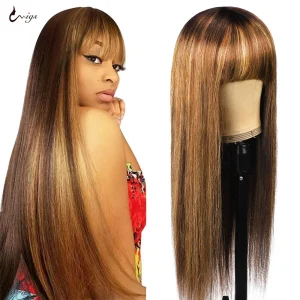 Perucas Compre Peruca Gengibre Laranja com Franja, Lisa, 100% Cabelo | Loja dos Cabelos