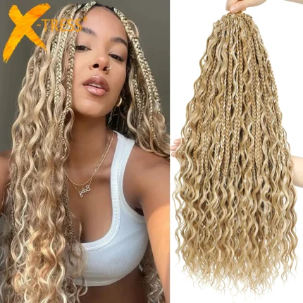 Extensões de cabelo Sintético Compre Trança Boxeadora Sintética 24” Loira Mel Boho – Cabel | Loja dos Cabelos