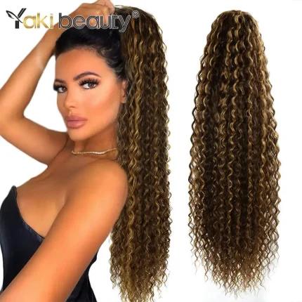 Rabo de Cavalo Compre Rabo de Cavalo Sintético Encaracolado Longo Kinky com | Loja dos Cabelos