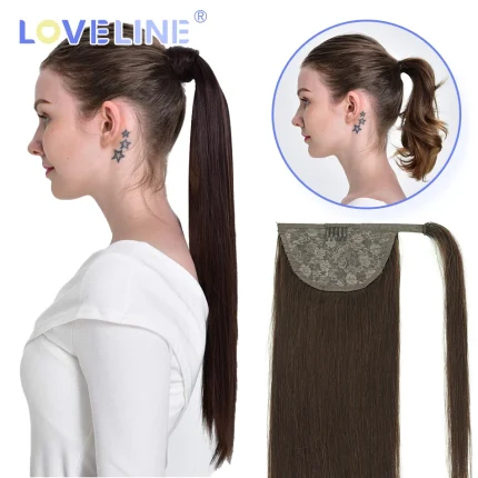 Rabo de Cavalo Compre Rabo de Cavalo com Clipe Loveline, Cabelo Humano Liso | Loja dos Cabelos