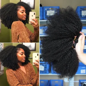 Extensões de cabelo Natural Compre Extensão de Cabelo Humano Afro Encaracolado 4B/4C com | Loja dos Cabelos