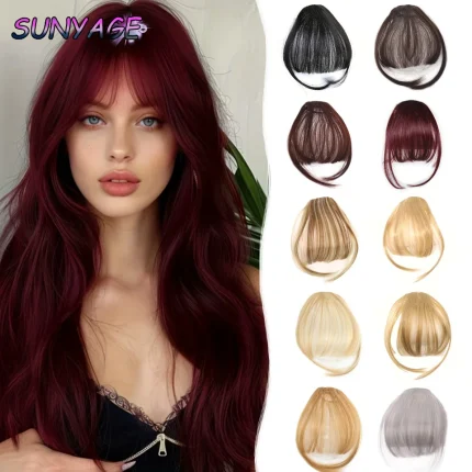 Extensões de cabelo Sintético Compre Franja Postiça Castanha 6 Polegadas – Cabelo Sintétic | Loja dos Cabelos