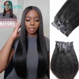 Extensões de cabelo Natural Compre Extensões de Cabelo Humano Tipo Yaki Reto com Clipe | Loja dos Cabelos