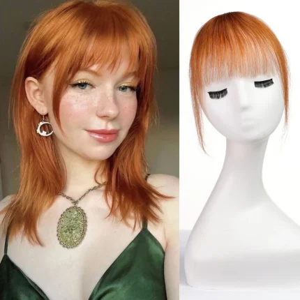 Extensões de cabelo Natural Compre Franja com Grampo em Cabelo Humano 100% – Laranja, 6 | Loja dos Cabelos