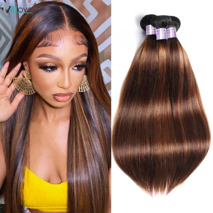 Extensões de cabelo Natural Compre Extensões de Cabelo Humano Ombre Liso 1B/4/30 – 100% | Loja dos Cabelos