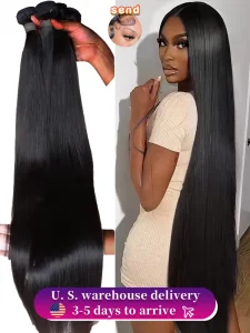 Extensões de cabelo Natural Compre Extensões de Cabelo Humano Liso 100% Cru – 40 a 50 | Loja dos Cabelos