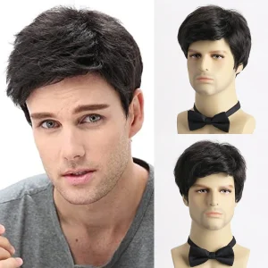 Perucas Compre Peruca Masculina Curta Encaracolada – Fibra Sintética | Loja dos Cabelos
