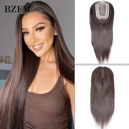 Extensões de cabelo Natural Compre Topper de Cabelo Humano Feminino Marrom Chocolate Lis | Loja dos Cabelos
