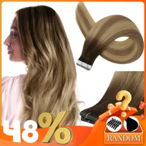 Extensões de cabelo Natural Compre Extensões de Cabelo Humano Virgem com Fita Invisível | Loja dos Cabelos