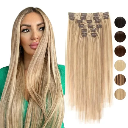 Extensões de cabelo Natural Compre Extensões de Cabelo Humano Remy com Grampos – 61cm, 2 | Loja dos Cabelos