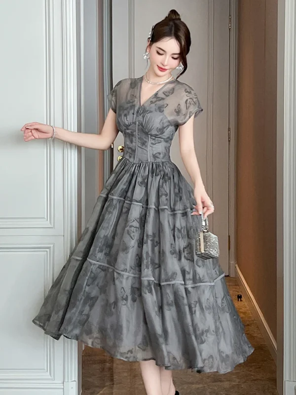 Vestidos de Cerimónia Compre Vestido Longo Feminino Retrô Francês – Estilo Corset, | Loja dos Cabelos