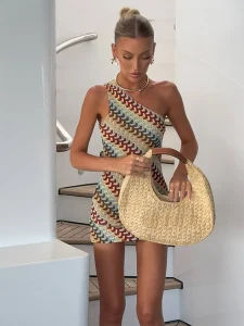 Vestidos de Cerimónia Compre Mini Vestido de Malha Feminino com Estampa Irregular | Loja dos Cabelos