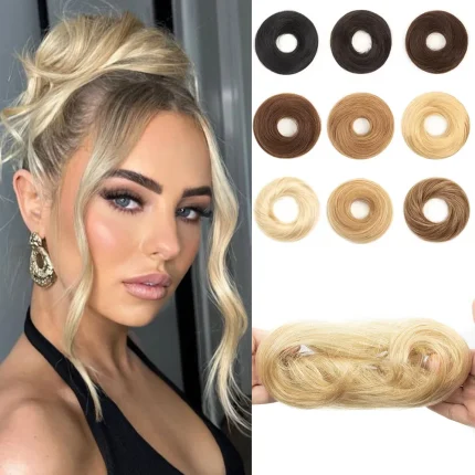 Extensões de cabelo Natural Compre Coque de Cabelo Humano Natural – Penteado Donut Chign | Loja dos Cabelos
