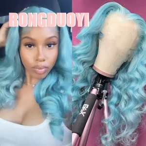 Perucas Compre Peruca Sintética Longa Ondulada Azul com Lace Frontal | Loja dos Cabelos
