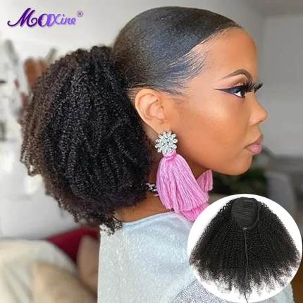 Rabo de Cavalo Compre Rabo de Cavalo Afro Kinky Cacheado com Cabelo Humano | Loja dos Cabelos