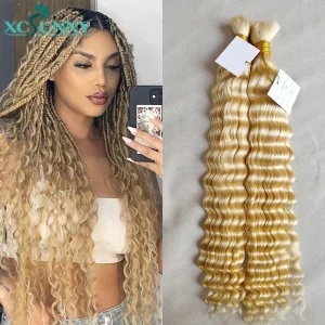 Extensões de cabelo Natural Compre Cabelo Humano Natural Loiro Mel Ondulado para Tranças | Loja dos Cabelos