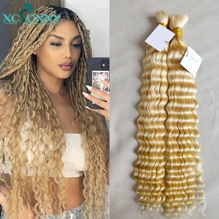 Extensões de cabelo Natural Compre Cabelo Humano Natural Loiro Mel Ondulado para Tranças | Loja dos Cabelos