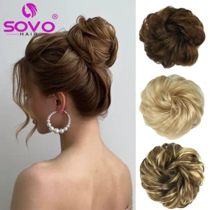 Extensões de cabelo Natural Compre Coque Castanho com Mechas Rosas Ondulado 100% Cabelo | Loja dos Cabelos