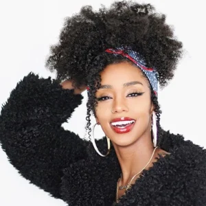 Rabo de Cavalo Rabo de Cavalo Afro Encaracolado Feminino Dolago – Cabelo Humano Natural 100% Preto | Loja dos Cabelos