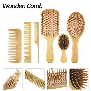 Cosméticos e outros produtos de beleza Compre Escova de Cabelo de Bambu Natural com Cerdas Macias – | Loja dos Cabelos