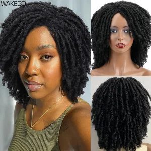 Perucas Compre Peruca Sintética de Dreadlocks Curta e Encaracolada A | Loja dos Cabelos