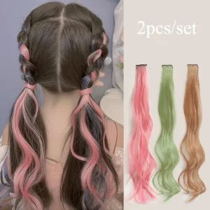 Perucas Compre Kit com 2 Perucas de Trança Colorida para Meninas, | Loja dos Cabelos