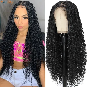 Perucas Compre Peruca Longa Boho com Tranças Box Braids sem Nós, 60c | Loja dos Cabelos