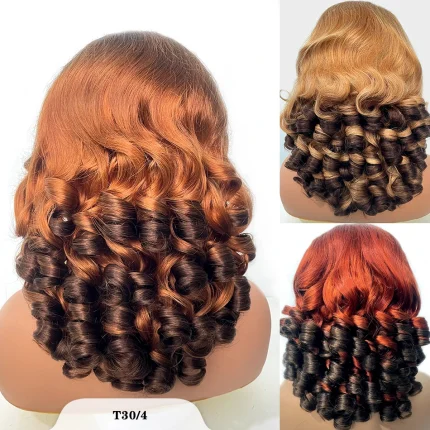 Perucas Compre Peruca Lace Front HD 13×4 Ombre Encaracolada com Onda | Loja dos Cabelos