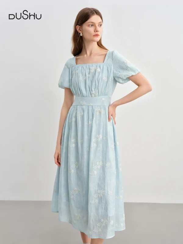 Vestidos de Cerimónia Compre Vestido Feminino FSLE Verão 2025 – Longo com Gola Qua | Loja dos Cabelos