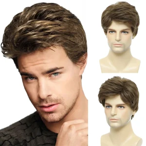 Perucas Compre Peruca Masculina Curta Marrom em Camadas – Cabelo Sin | Loja dos Cabelos