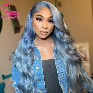 Perucas Peruca Frontal de Cabelo Humano Ondulado Cor Prata Cinza – Tela Transparente 13×4 ou 13×6, Modelo Brasileiro Pré-Cortado para Mulheres | Loja dos Cabelos