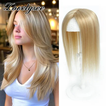 Extensões de cabelo Natural Topper de Cabelo Humano Liso Brasileiro Remy 100% Natural – Base Couro Cabeludo 12x13cm com Grampos para Mulheres (25 a 35cm) | Loja dos Cabelos