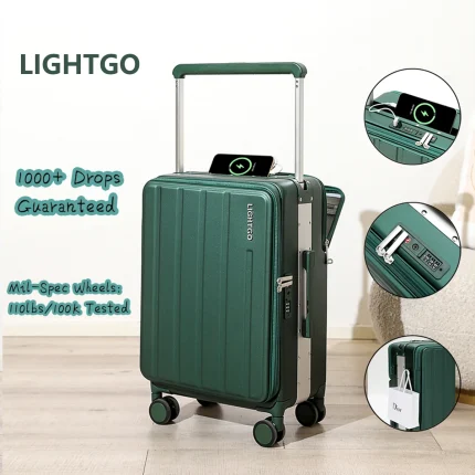 Compre Mala de Bordo LightGO 23kg com Abertura Dupla, Carreg