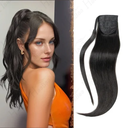 Rabo de Cavalo Rabo de Cavalo com Cabelo Humano Natural Remy – Extensão com Clipe nas Cores Loiro, Castanho e Preto | Loja dos Cabelos