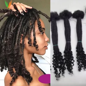 Extensões de cabelo Natural Extensões de Dreadlocks de Cabelo Humano Feitos à Mão 20cm a 35cm com Onda para Homens e Mulheres Tingíveis | Loja dos Cabelos