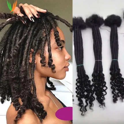 Extensões de cabelo Natural Extensões de Dreadlocks de Cabelo Humano Feitos à Mão 20cm a 35cm com Onda para Homens e Mulheres Tingíveis | Loja dos Cabelos