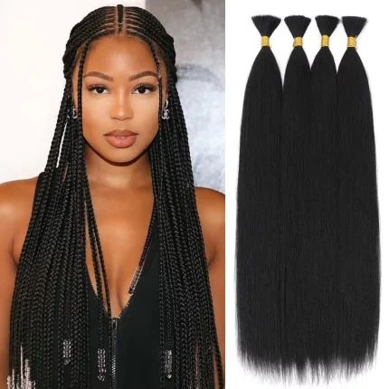 Extensões de cabelo Natural Extensões de Cabelo Humano Remy Brasileiro Virgem Reto para Tranças 50g | Loja dos Cabelos