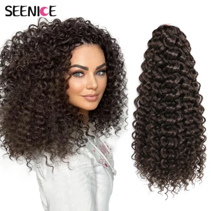 Extensões de cabelo Sintético Cabelo Sintético Afro Encaracolado 22” – Extensões de Trança Torcida Ombre Loiro | Loja dos Cabelos