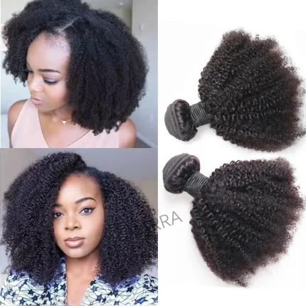 Extensões de cabelo Natural Pacotes de Cabelo Humano Afro Kinky Encaracolado Brasileiro, Extensões 8 a 20 Polegadas, Para Mulheres | Loja dos Cabelos