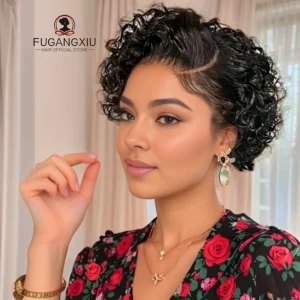Perucas Peruca Bob de Cabelo Humano com Franja Pré-Desenhada, Frente de Renda 13×4, Onda de Água, 180% Densidade, Para Mulheres | Loja dos Cabelos