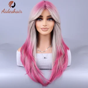 Perucas Peruca Sintética Longa Feminina – Estilo Europeu e Americano, Cabelo Naturalizado, Novo Modelo Completo | Loja dos Cabelos