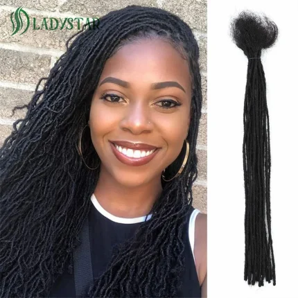 Extensões de cabelo Natural Extensões de Dreadlock 100% Cabelo Humano Feito à Mão Locs Permanentes Micro 0,2cm para Adultos e Crianças | Loja dos Cabelos