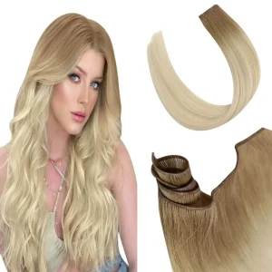 Extensões de cabelo Natural Extensões de Cabelo Humano VeSunny Virgin Genius – Trama Balayage 16-24″, Cor R12-T60, Alta Qualidade | Loja dos Cabelos