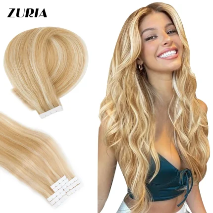 Extensões de cabelo Natural Extensões de Cabelo Humano Brasileiro Liso 100% Natural com Fita Adesiva Invisível Sem Costura | Loja dos Cabelos