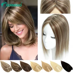 Perucas Topper de Cabelo Humano Feminino com Grampos – Base Invisível, 1 Peça, Peruca Parcial Natural Feita à Máquina | Loja dos Cabelos