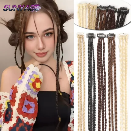 Perucas Peruca Sintética de Tranças Box Braids com Clipe Dreadlocks Extensão de Cabelo Resistente ao Calor | Loja dos Cabelos