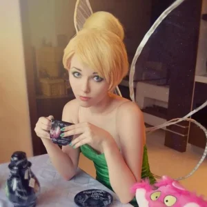 Perucas Peruca Loira Curta com Coque para Fantasia Infantil Tinker Bell, Cabelo Sintético Resistente ao Calor | Loja dos Cabelos