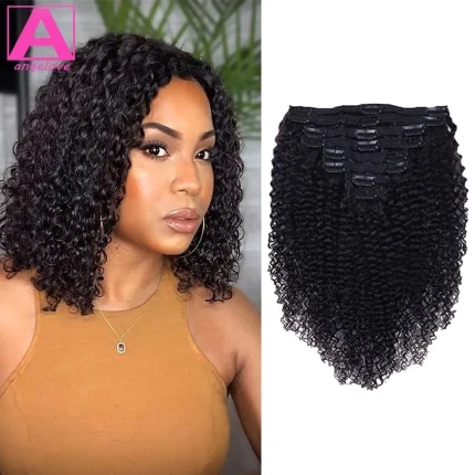 Extensões de cabelo Natural Extensões de Cabelo Humano com Grampo Preto, Cor Natural, 8 Unidades, 120g | Loja dos Cabelos